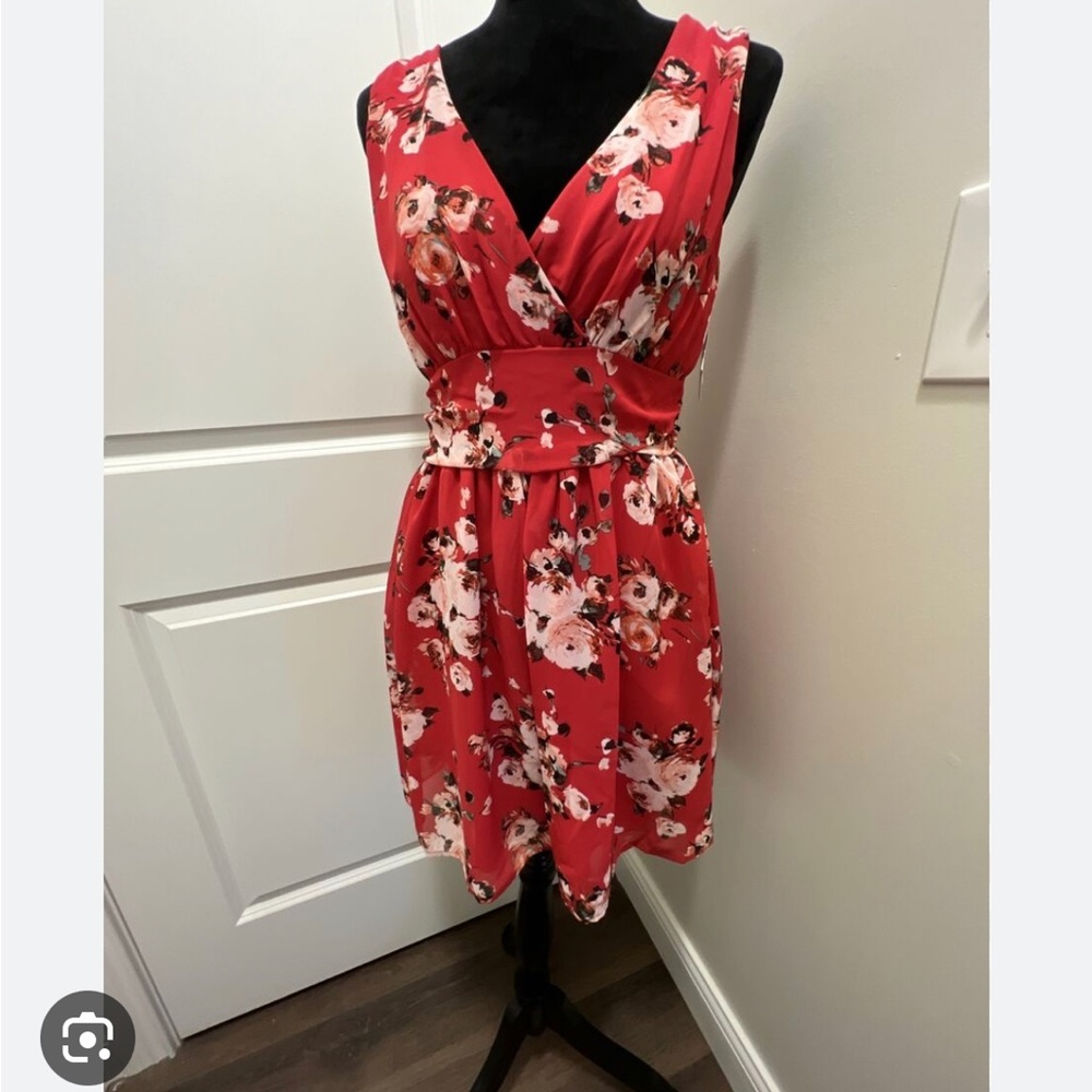 Beautiful red floral dress